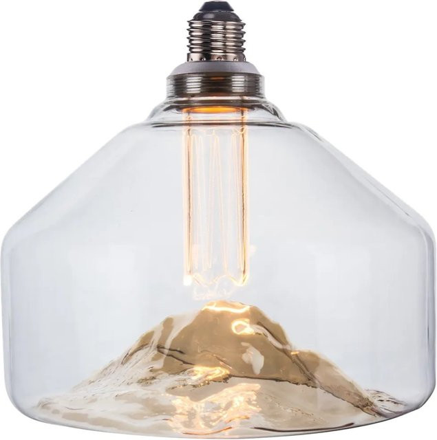 ENOVALITE LED Filament Leuchtmittel Mountain Eckig E27 Dimmbar Warmweiß Transparent Glas - Bild 1