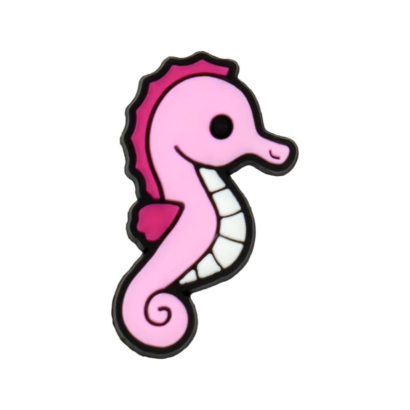 Schuhanhänger Meerestier, rosa Seepferdchen, Haifisch, Schildkröte - Bild 2