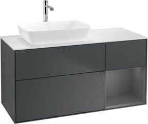 V&B Waschtischunterschrank Finion mit Wandbeleuchtung, lackiert, Breite: 120 cm, Tiefe: 50,1 cm, Höhe: 50,1 cm - Bild 1