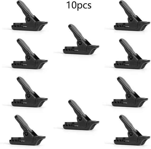 Binchi Outdoor-Plane Clips aus Polycarbonat in Schwarz, 10 Stück für Camping, Zelte und Markisen - Bild 1