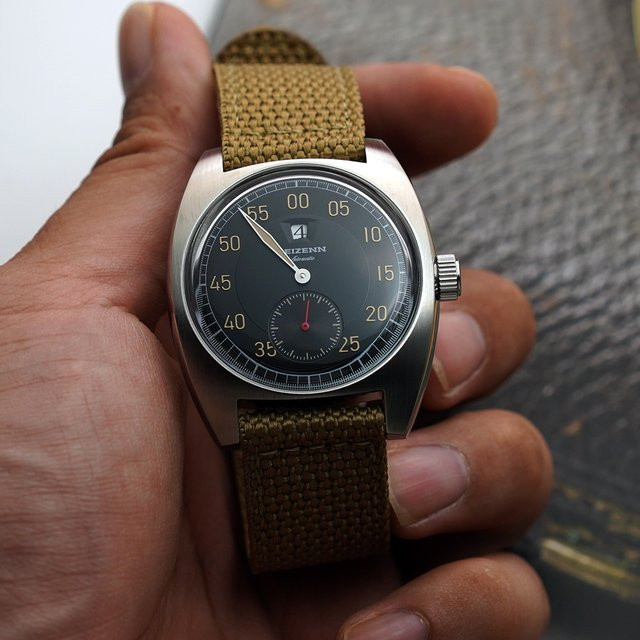 MERKUR Armbanduhr Automatik, Edelstahl, 38 mm, Herren, Schwarz - Bild 1