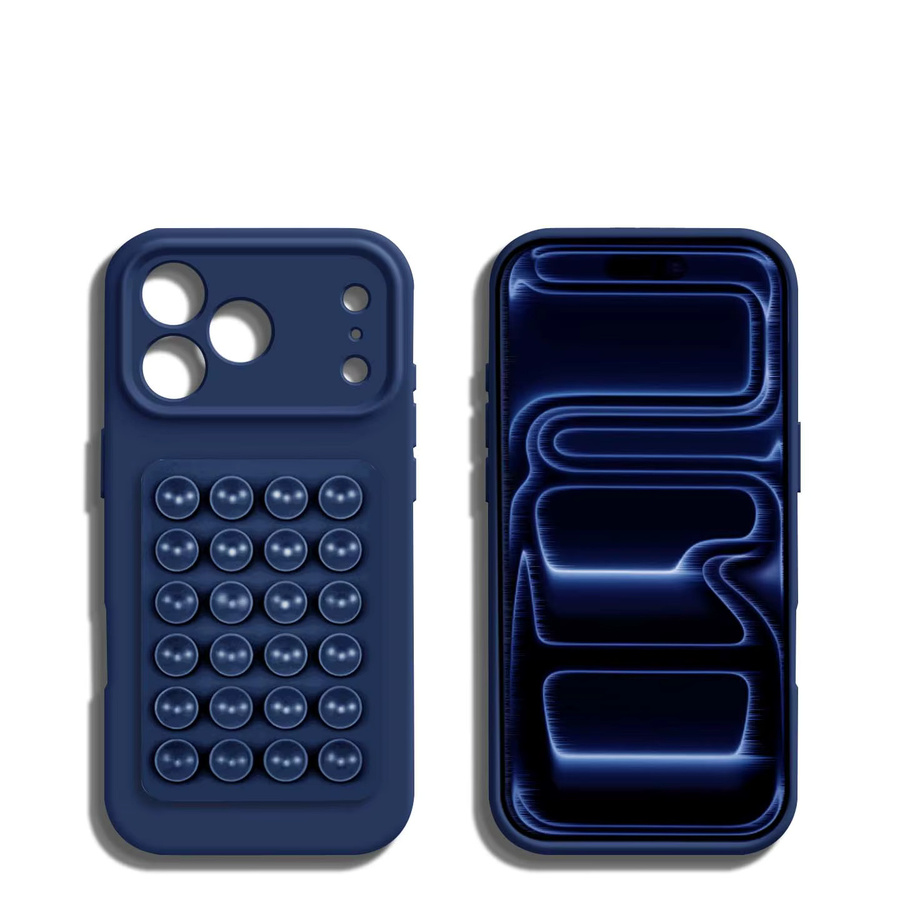 Silikon-Saugnapf-Hülle für Apple iPhone 15 in Schwarz - Bild 4