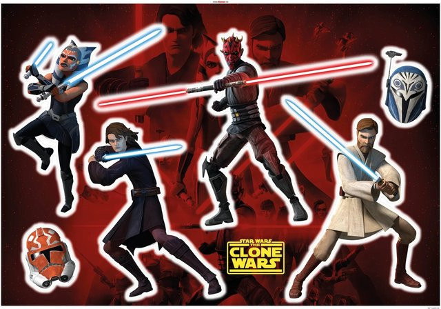 Komar Deko-Sticker Clone Wars Showdown, Multicolor, B: 100 cm, H: 70 cm - Bild 1