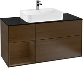 V&B Waschtischunterschrank Finion in Walnuss Braun, Breite: 120 cm - Bild 1