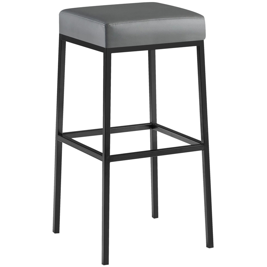 DELUKE Barhocker BIDAN Barstuhl aus Kunstleder in Grau B/T/H: 37 x 37 x 78 cm - Bild 2