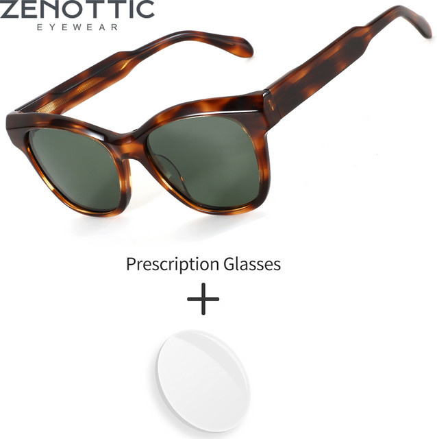 ZENOTTIC Sonnenbrille Schmetterlingsform, Acetat, Vollrand, braun, Damen - Bild 1