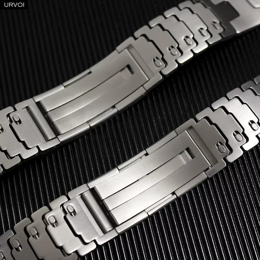 URVOI Uhrenarmband Edelstahl, Silber, Unisex - Bild 1