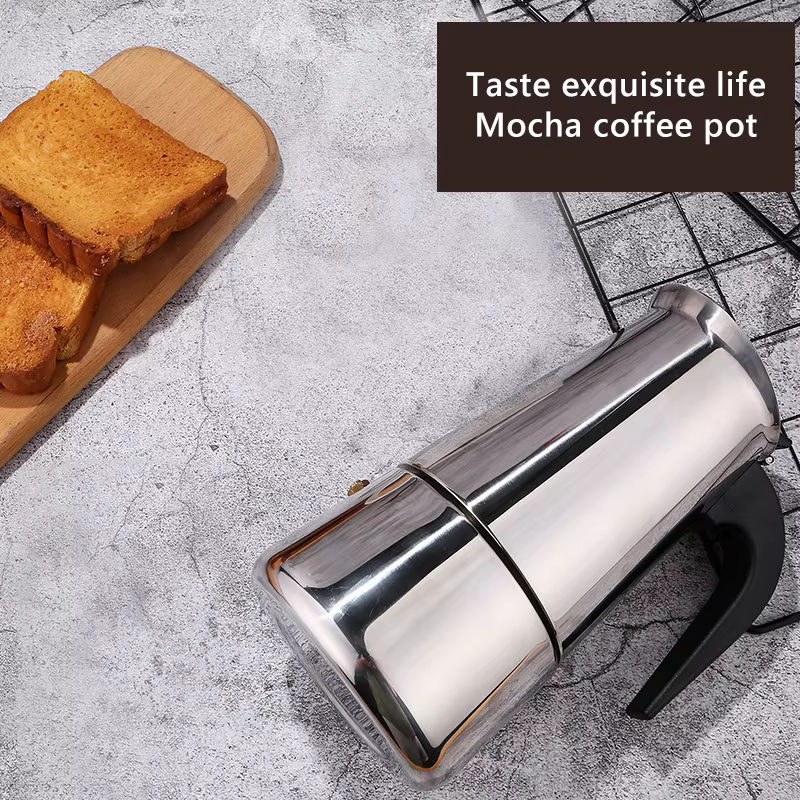 Elektrische RSCHEF Mokka Kaffeemaschine aus Edelstahl in Silber - Bild 4