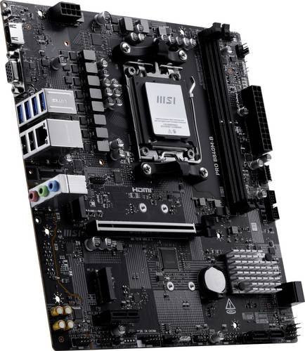 MSI PRO B840M-B Mainboard AM5 Micro-ATX DDR5 Schwarz - Bild 1