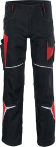 Kübler Arbeitshose BODYFORCE in Schwarz/Mittelrot mit Cordura, Form 2225, Größe 98 - Bild 1