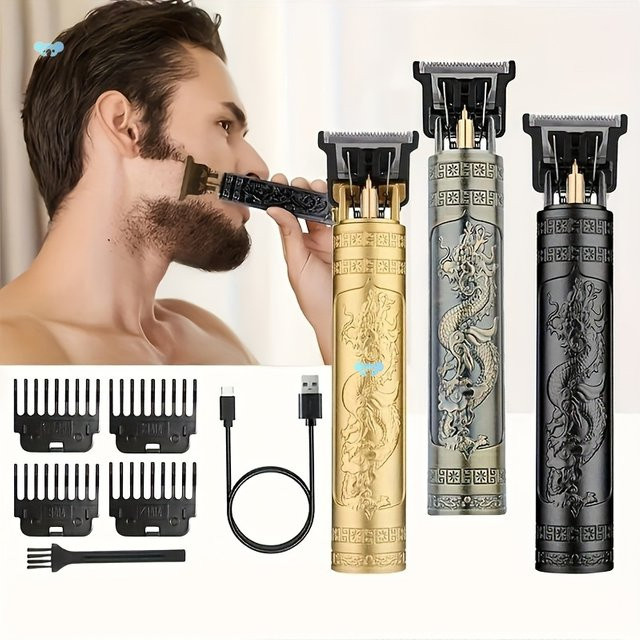 XMSJ Elektrische Haarschneidemaschine, Drachen-Buddha-Design, Herren - Bild 1