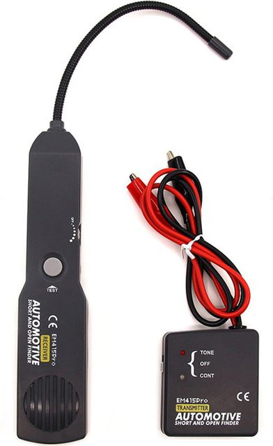 QHJIA Automotive Short Cable Tracker EM415PRO Open Wire Finder Universal DC 6-42V Draht- und Kurzschlusssuche in Schwarz - Bild 1