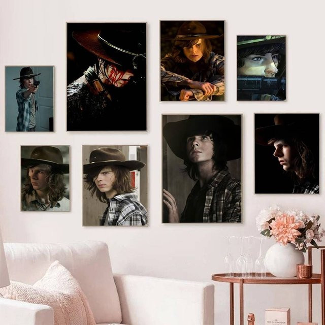 Carl Grimes Classic W-Walking D-Dead Poster von bilibili, selbstklebend, wasserfest, mehrfarbig, Rechteckig, Breite: 15,0 cm, Höhe: 15,0 cm - Bild 1