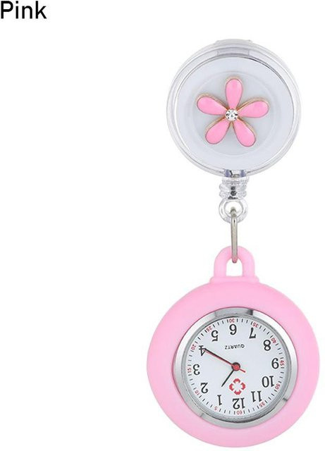 junyixin Taschenuhr, Quarz, Kunststoff, Rosa, Damen - Bild 1
