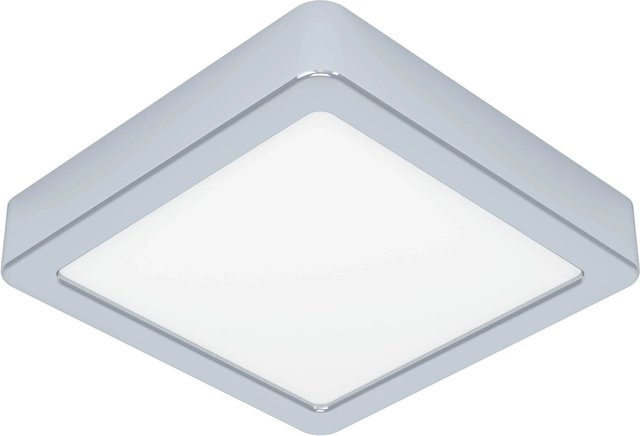 Eglo LED-Deckenleuchte Fueva 5 in Chrom, warmweiß, 3.000K, B/T/H: 16 x 16 x 1 cm - Bild 1