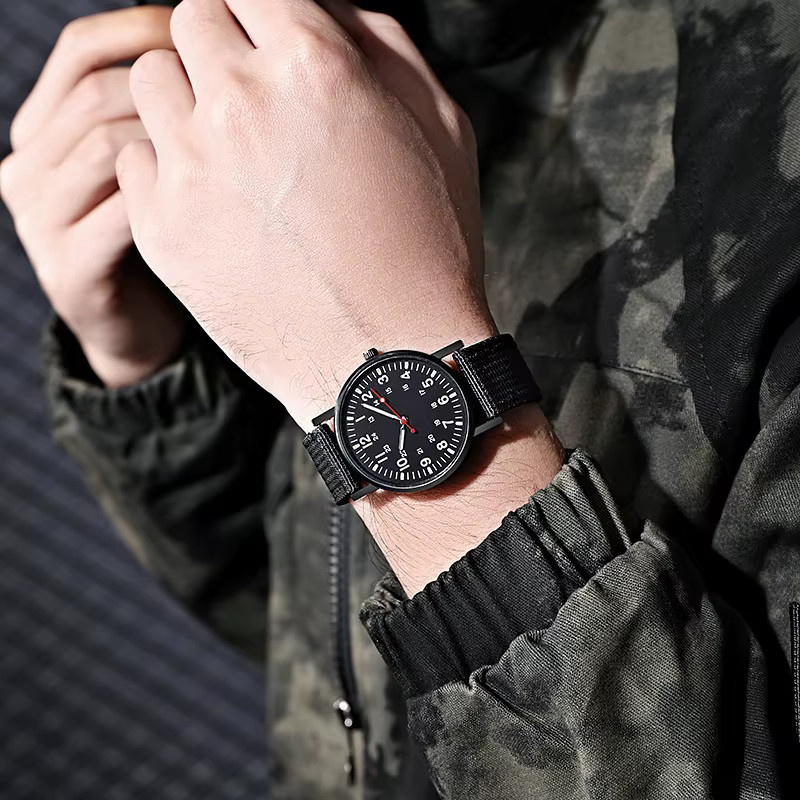 TVK Armbanduhr Quarz, Nylon, Schwarz, Herren, Datum - Bild 2