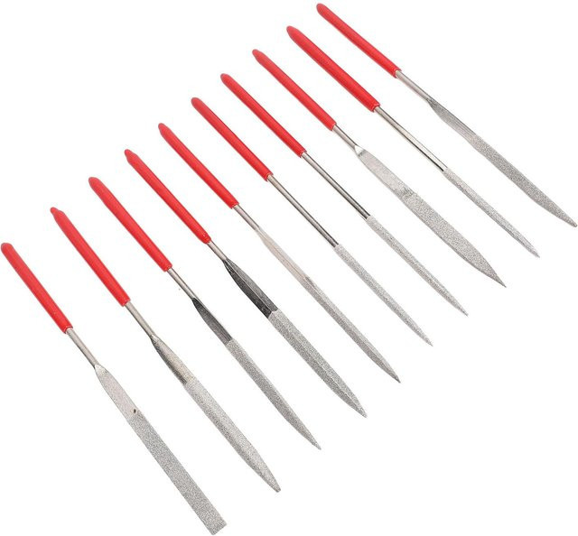 Koogeelife Metallnagelfeile Set, 10 Stück, Grau, Unisex - Bild 1