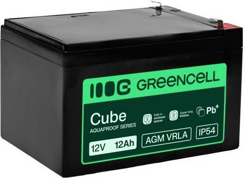 Green Cell GC-AGM12V12AH-H Bleiakku AGM 12V 12Ah Schwarz - Bild 1