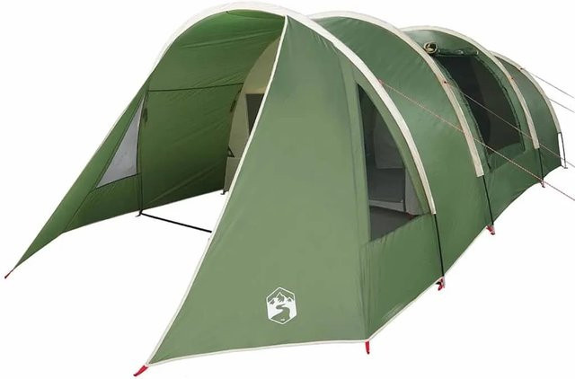 vidaXL Tunnelzelt mit Dach in Grün und Weiß, B: 778 cm, T: 356 cm, H: 210 cm - Bild 1