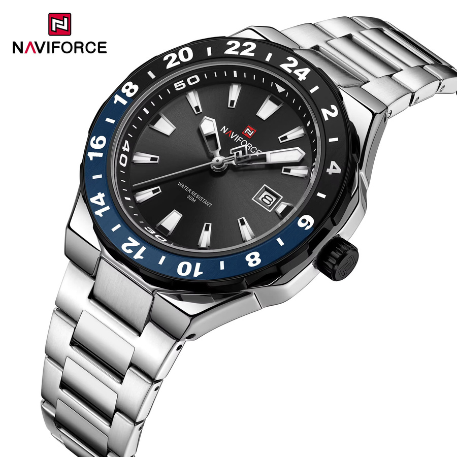 NAVIFORCE Armbanduhr, Quarz, Edelstahl, Silber, Herren - Bild 2
