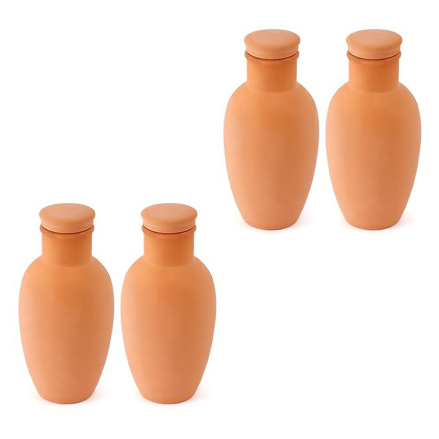 4er-Pack Spirit Dance Automatische Bewässerungsspikes aus Ton in Rot und Braun für Topfpflanzen und Sträucher - Bild 3