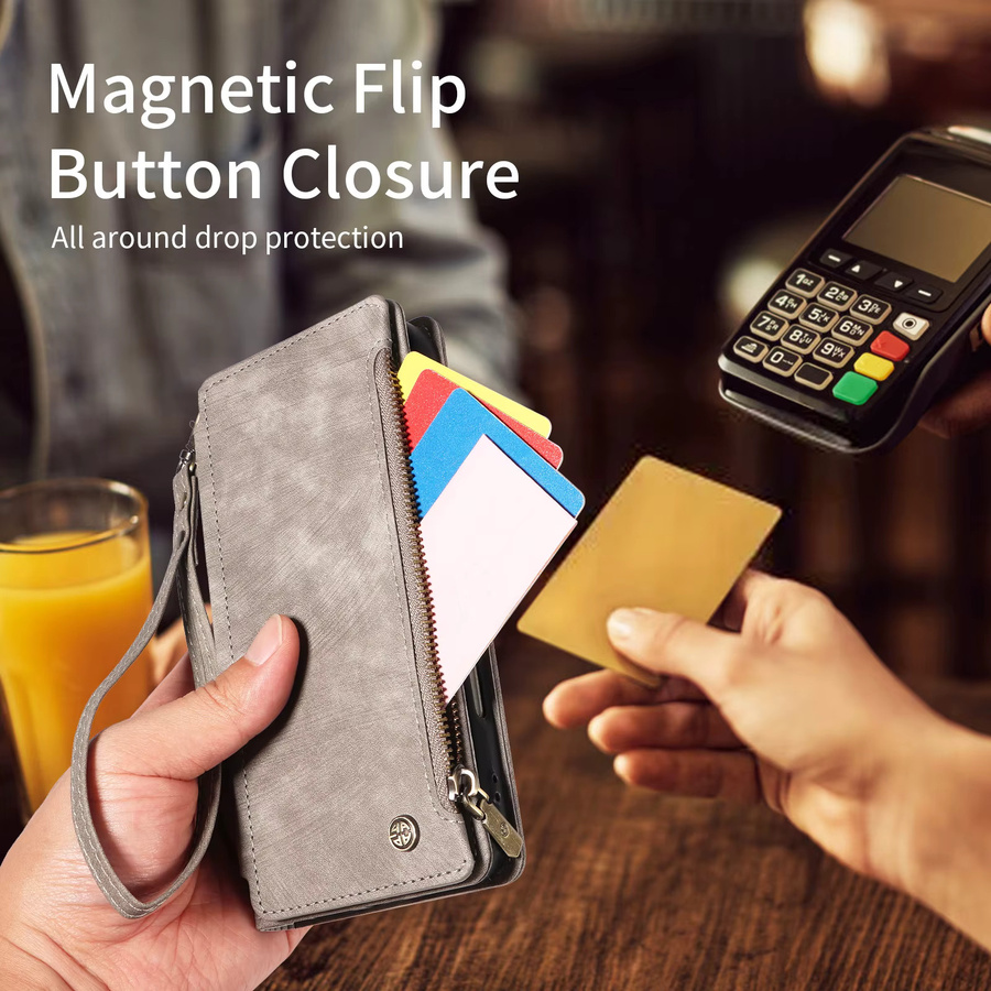 Xiaomi Handyhülle aus PU-Leder für Redmi 9C 10 10C 12C 13C 14C Note 10 Note 11 mit Kartenfächern und RFID-Blockierung in Grau - Bild 6