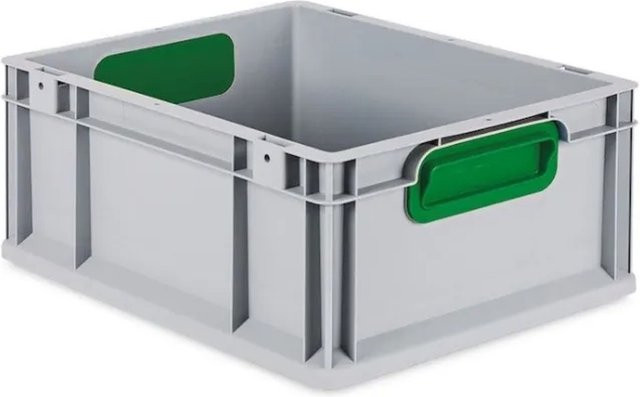 PROREGAL Eurobox Nextgen Color Transportbox mit Griffen, Grün, H x B x T: 17 x 30 x 40 cm, 16 Liter - Bild 1