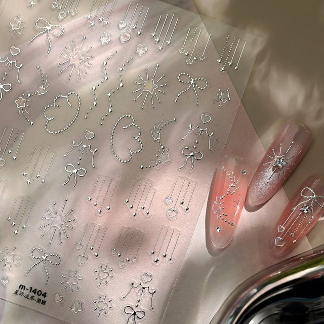 NAILFYOU Nagelsticker, Silber, Glänzend, Damen - Bild 1