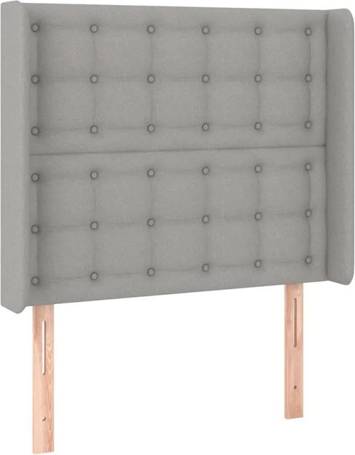vidaXL LED Kopfteil modern Hellgrau mit USB-Ladeport und integrierter Beleuchtung, B/T/H: 93 x 16 x 118/128 cm - Bild 1