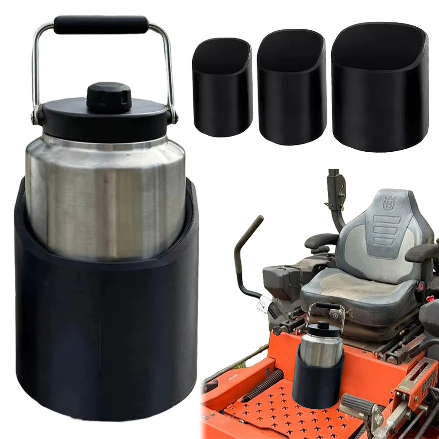 Shunmaii Magnetischer Flaschenhalter aus Metall in Schwarz für 46/50/64 Unzen Getränkebecher, robuster Caddy für Kühlschrank, Rasenmäher oder Gabelstapler - Bild 2