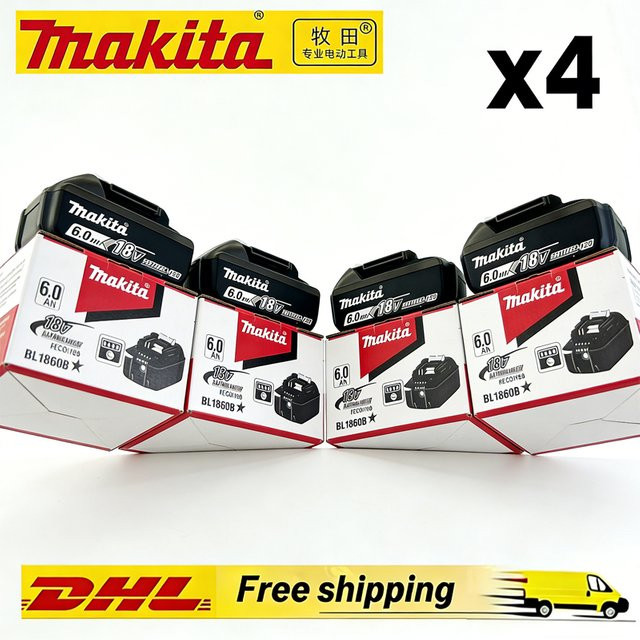 Makita Original Lithium-Ionen Ersatzakku 18V mit 6Ah für BL1860B BL1840 BL1830B BL1850B BL1850 BL1860 BL1815 - Bild 1