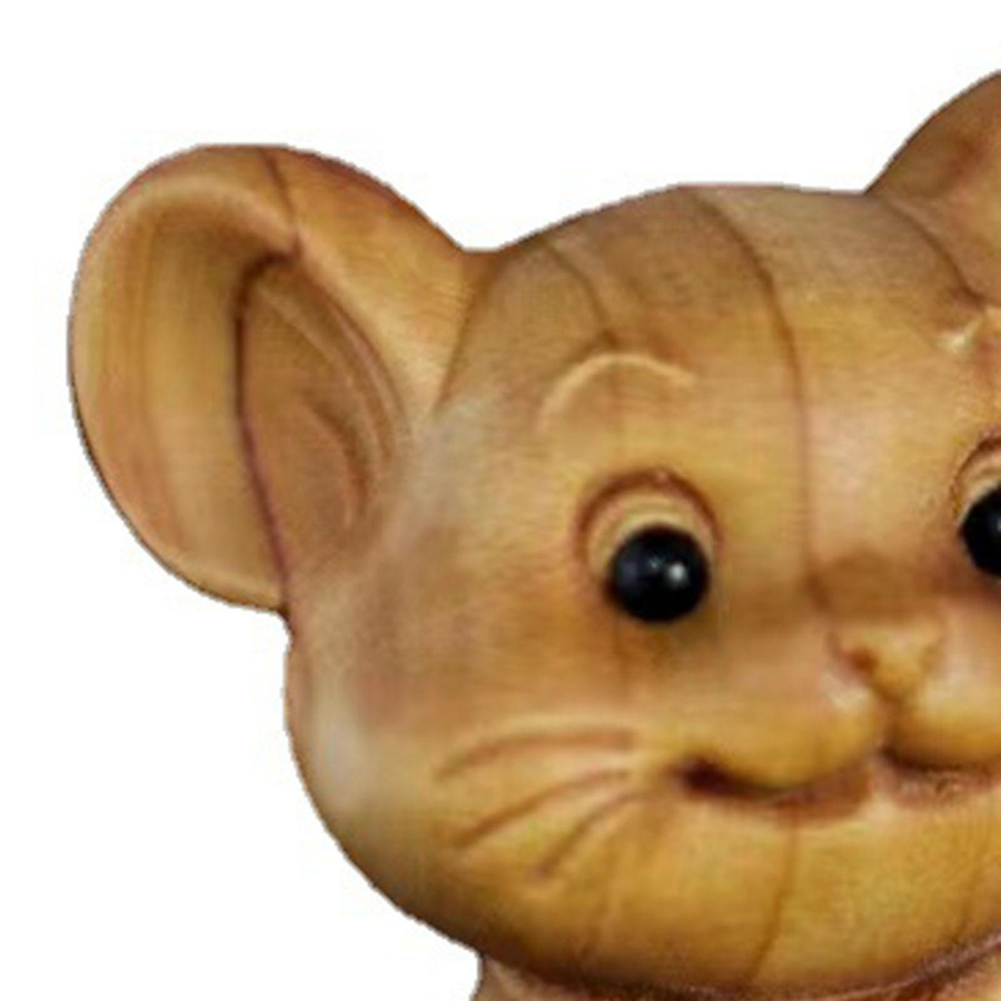 CosyHome Waldmaus Ornamente aus Holz in Braun mit feiner Gravur als hängendes Miniatur-Heimtiermodell - Bild 1
