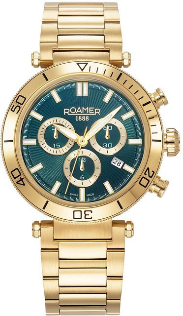 Roamer Chronograph, Quarz, Edelstahl, 43 mm, Herren, Schwarz - Bild 1