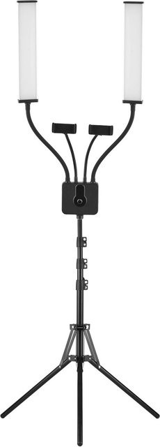 Aimo LED-Videoleuchte mit Doppelarmen für Fotografie und Fülllicht, dimmbar, 3200K-5600K, Schwarz - Bild 1