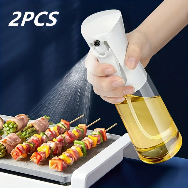 Kitchya Öl-Sprühflasche aus Glas in Schwarz für Küche, Grillen und Camping, 200 ml oder 300 ml - Bild 1