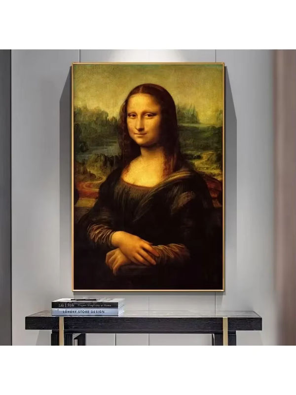 Potdemiel Mona Lisa Leinwandgemälde Leonardo Da Vinci Wandkunst Mehrfarbig - Bild 2