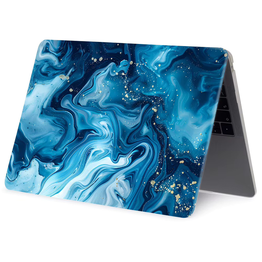 Laptop-Hülle mit Marmor-Print für Apple MacBook Air 15 M4 2025 Modell A3241 sowie MacBook Pro 13 14 16 M1 Max in Multicolor - Bild 2