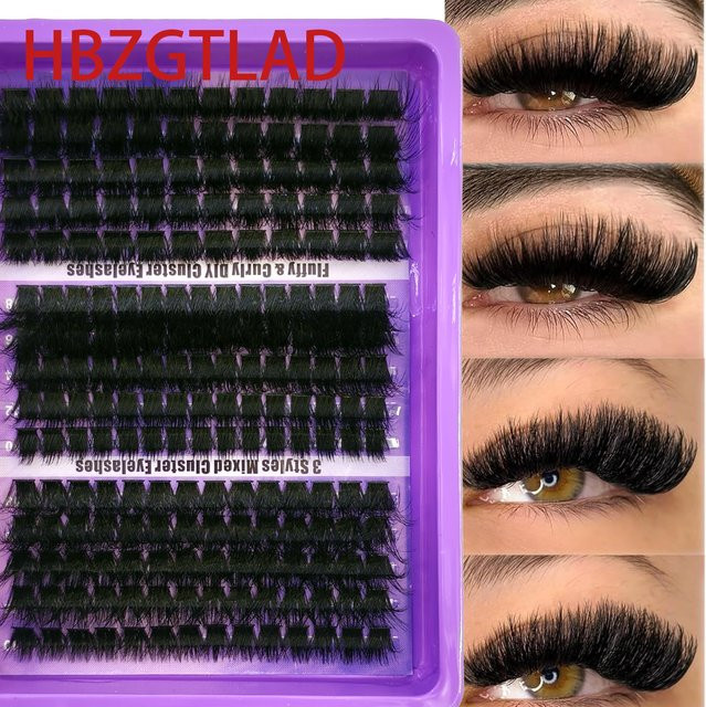 AMSDCN Cluster-Wimpern, Black, Unisex - Bild 1