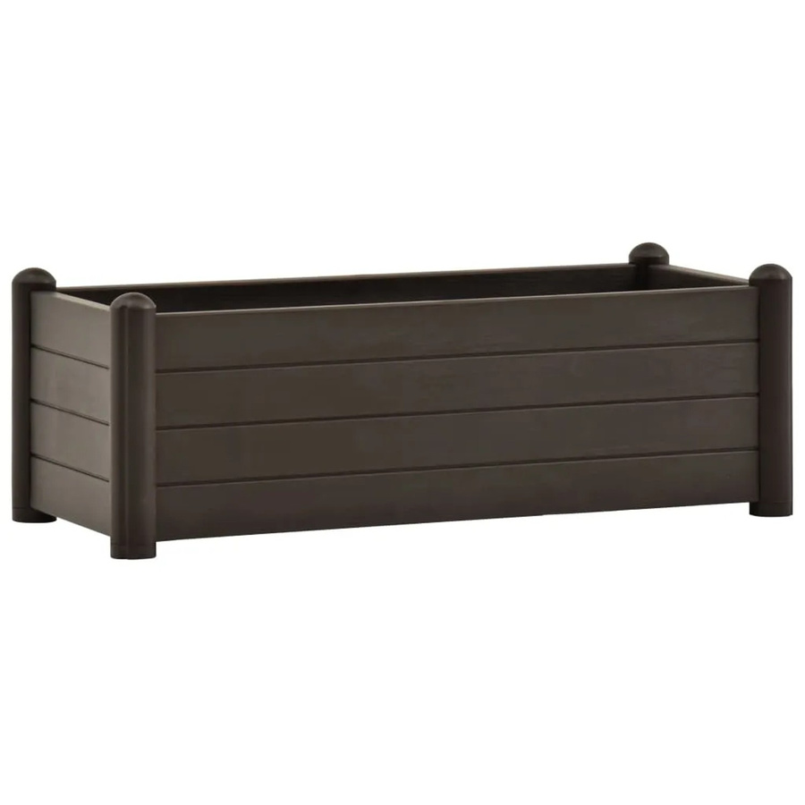vidaXL Garten-Hochbeet aus Polypropylen in Mokka, B/T/H: 100 x 43 x 35 cm - Bild 2