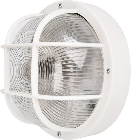 CASAYA LED-Außenleuchte Korbi, rund, weiß, E27, Durchmesser: 18,5 cm, Höhe: 10 cm - Bild 1