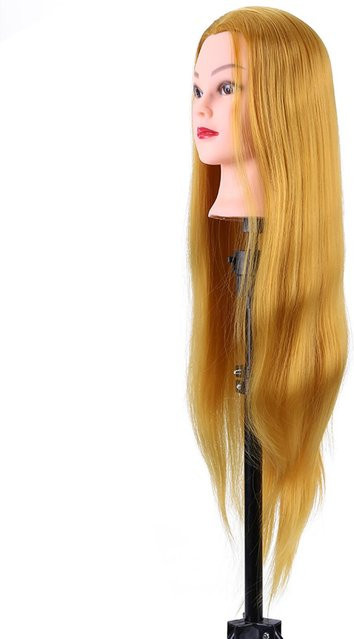 CosyHome Übungskopf Friseur, Blond, Synthetische Faser - Bild 1