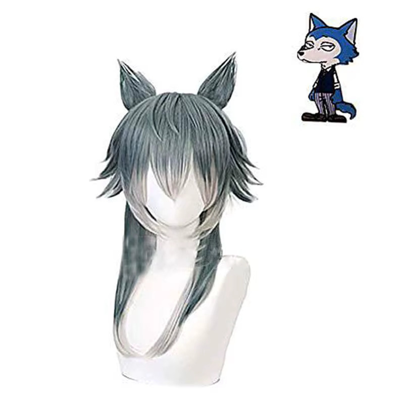 Animal Rhapsody Wolf Cosplay Perücke, Blau Holzgrau, Synthetikfaser - Bild 2