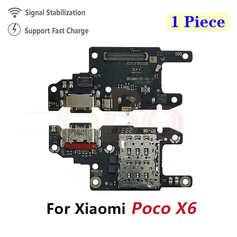 Xiaomi USB Lade Dock Board für Poco X2 X3 X4 X5 X6 Pro GT 5G Ladegerät Port Stecker Flex Kabel Reparaturteil in Schwarz - Bild 2