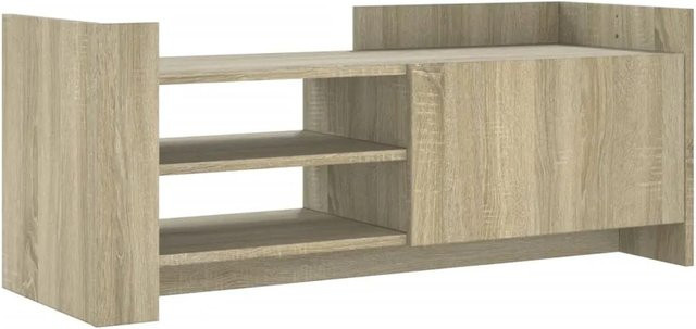 vidaXL TV-Schrank in Sonoma-Eiche, moderner Mediaschrank mit Medienfächern, Farbe: Beige, B/T/H: 100 x 35 x 40 cm - Bild 1