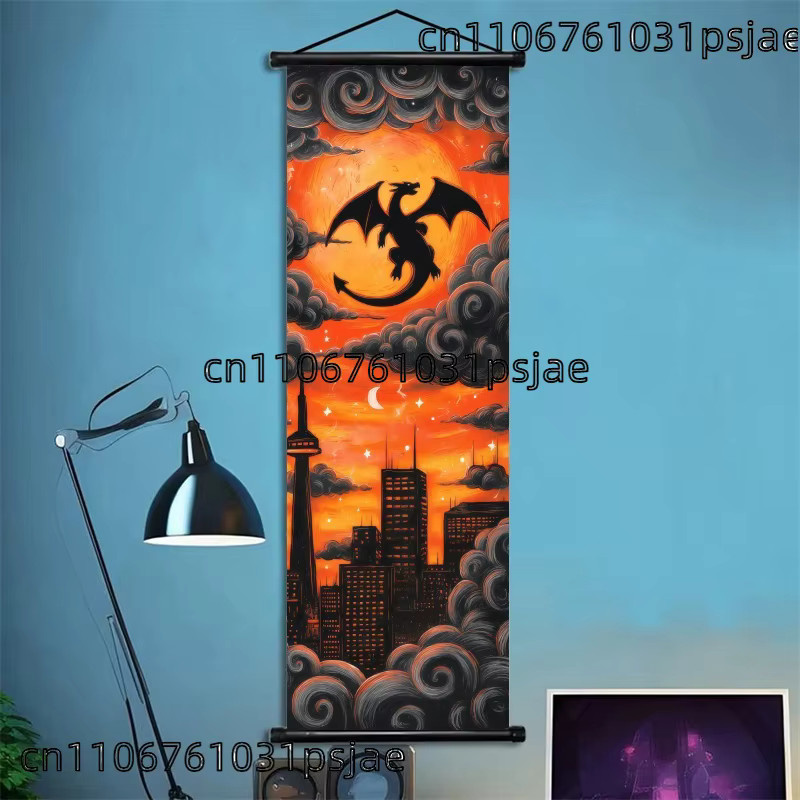 RoomMates Wandbild Sternennacht Pokémon Glurak Umbreon Evoli auf weißer Leinwand - Bild 2