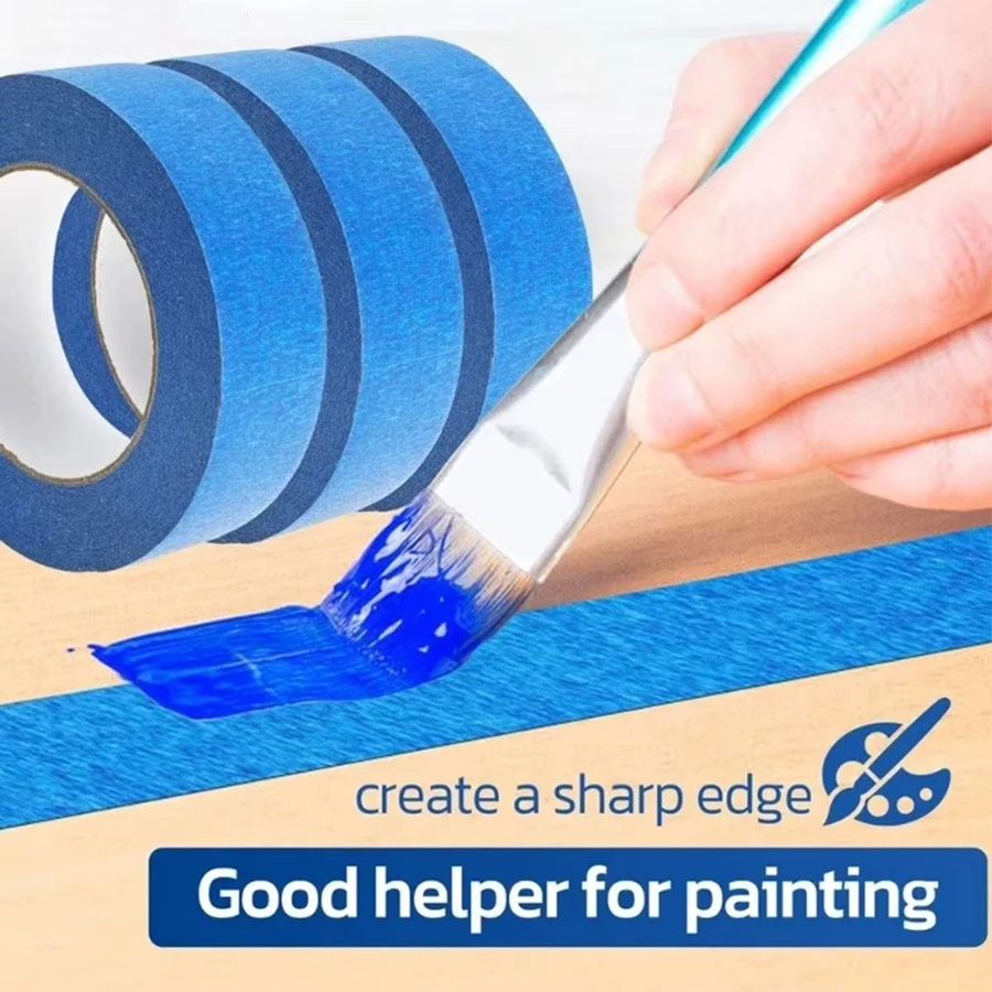 Blaues Masking Tape aus Papier für Kunsthandwerk, Wandmalerei und Bauarbeiten - Bild 4