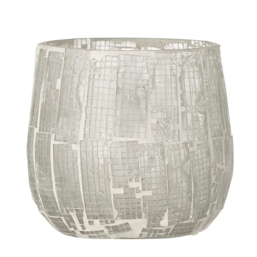 Bloomingville Iberia Teelichthalter aus Glas, Silber, Höhe: 10 cm - Bild 1