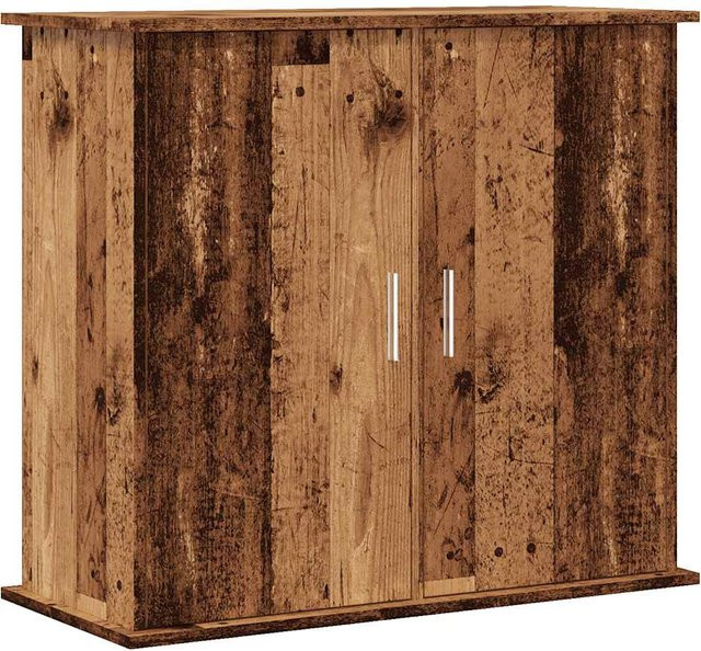 Aquarium Unterschrank Yiwydaa in rustikalem Holzlook, Farbe Braun, B/T/H: 81 x 36 x 73 cm - Bild 1