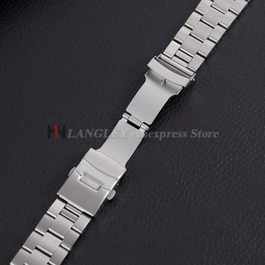 Uhrenarmband Edelstahl, Silber Schwarz, Herren - Bild 2