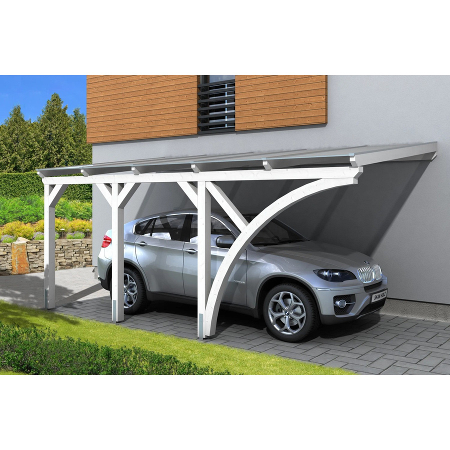 Skan Holz Carport Eifel Weiß B: 300 cm, T: 541 cm, H: 262 cm - Bild 2
